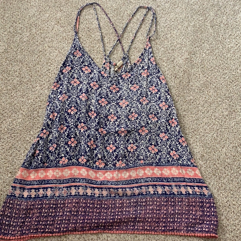 Multicolor flowy tank top